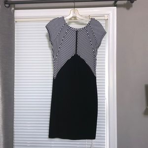 Figure flattering stripped dress perfect for work